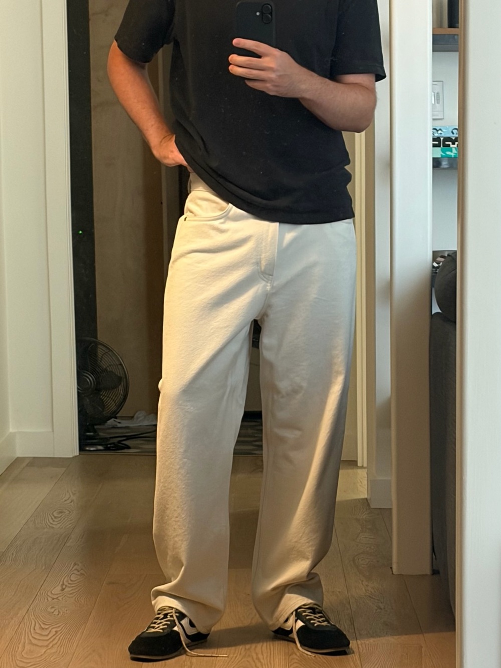 The Row Relaxed Fit Cream Jeans